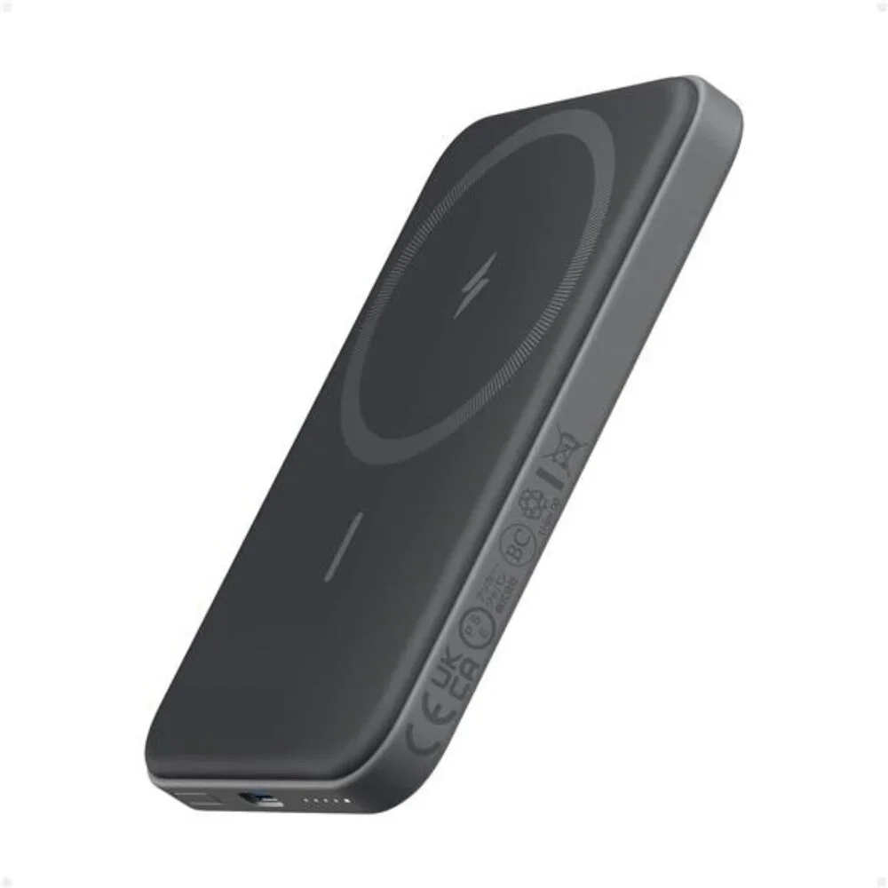 Magnetic Portable Charger, 5,000mAh Wireless Portable Charger with USB-C Cable
